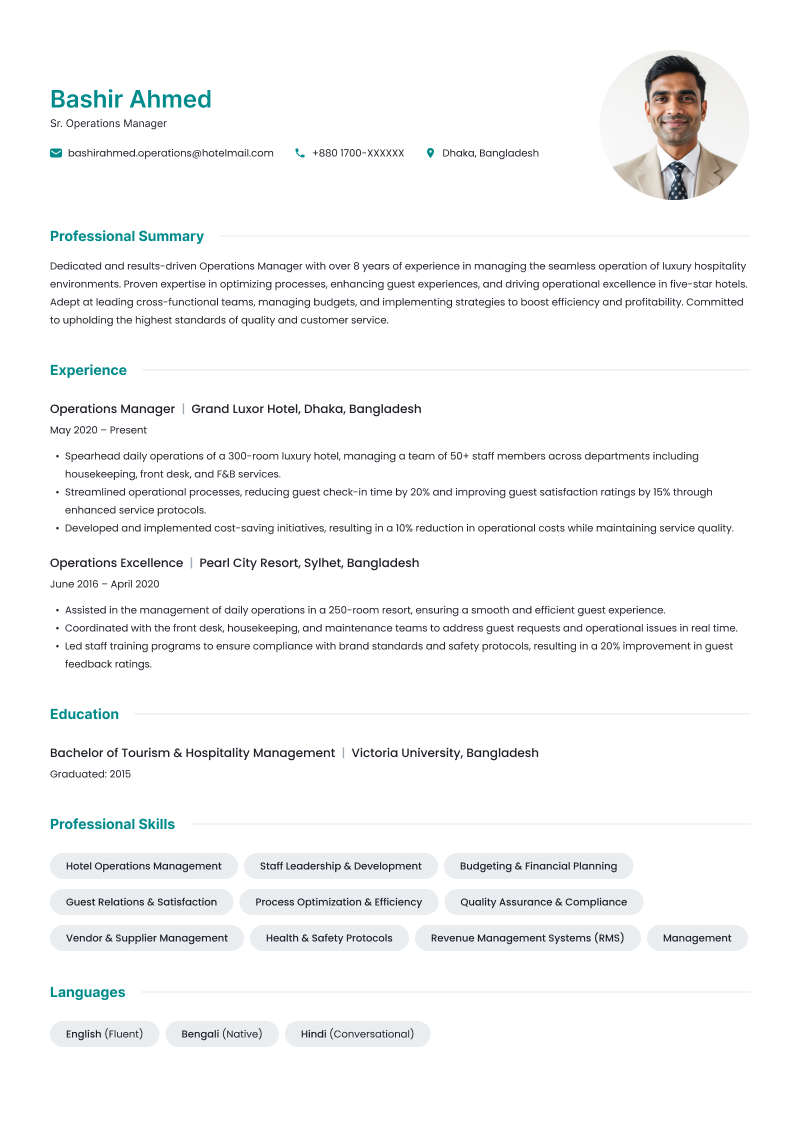 Visionary resume template