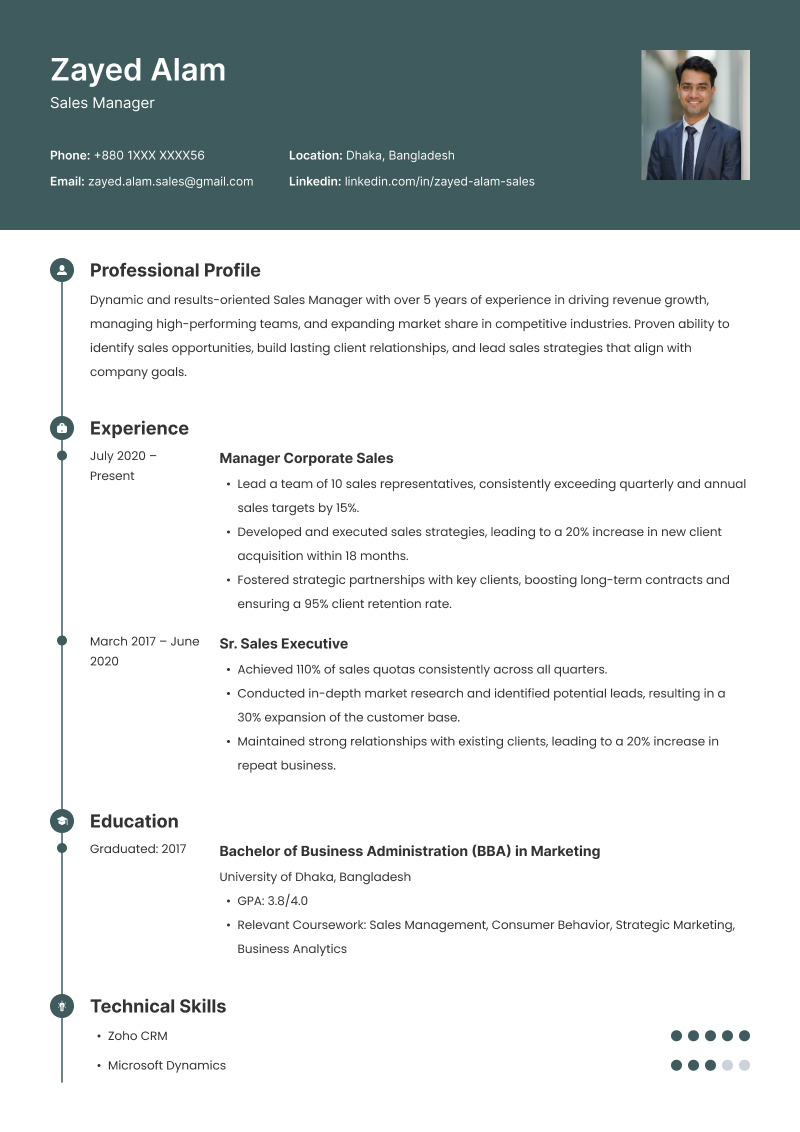 Legacy resume template
