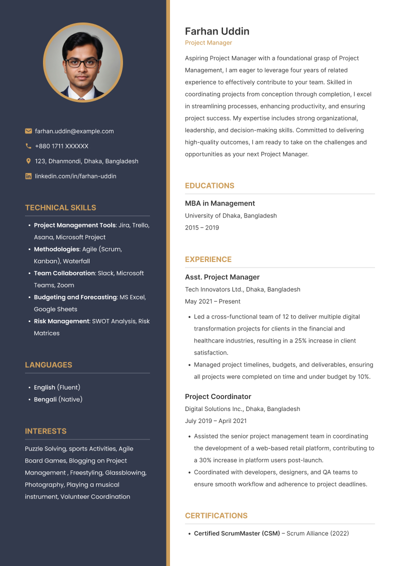 Achiever resume template