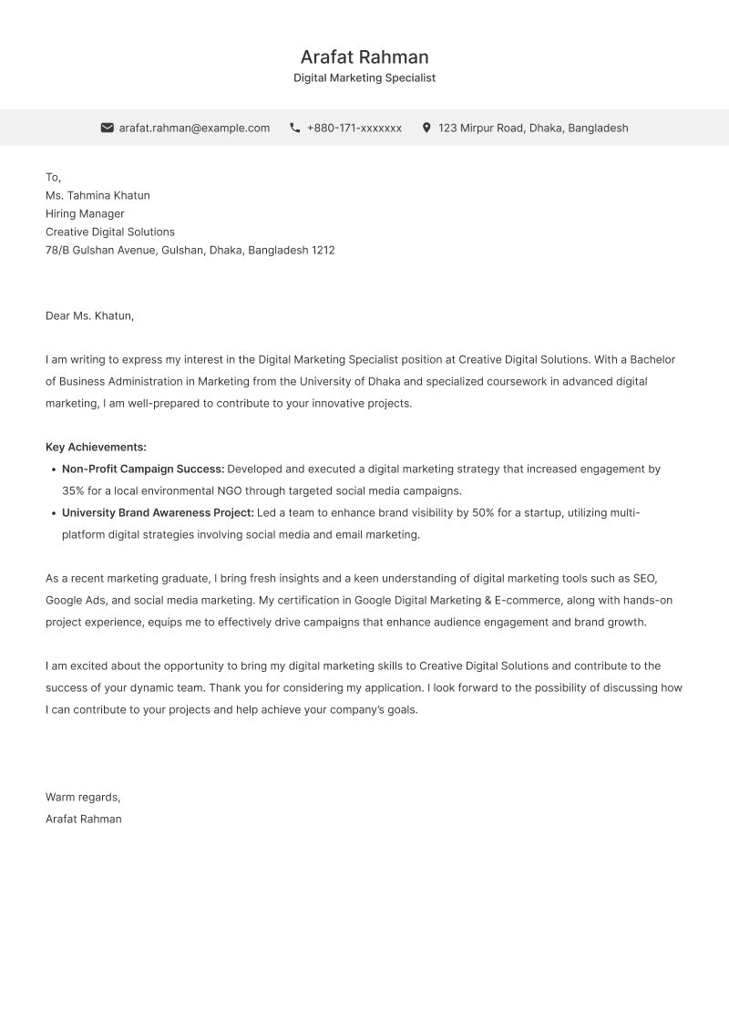 Launch cover-letter template