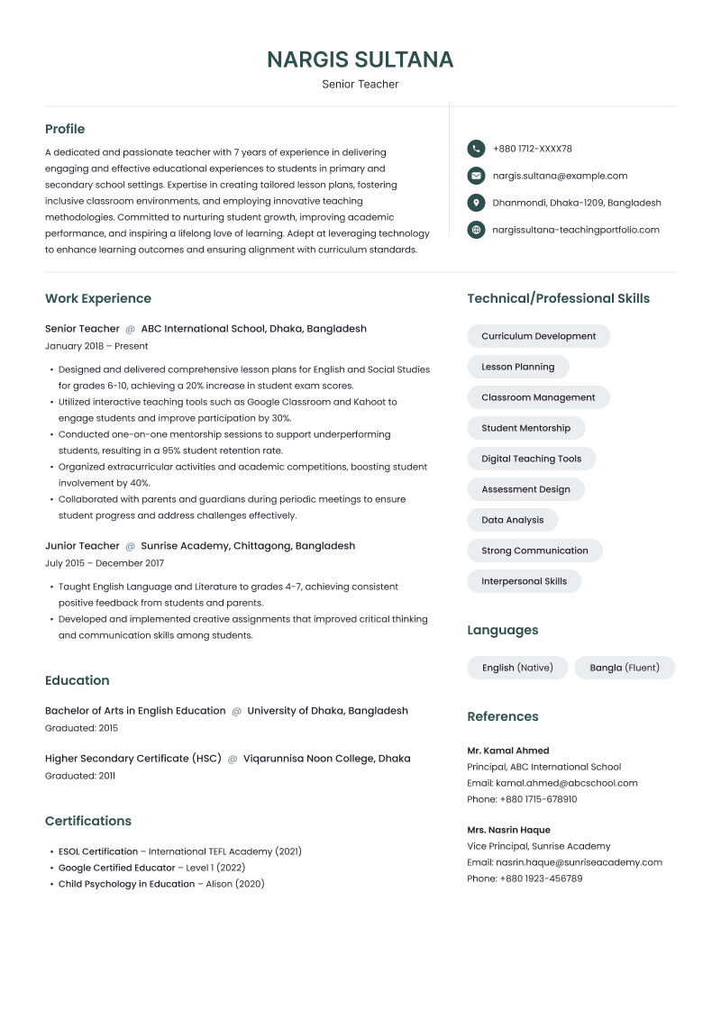 Resume Templates 4