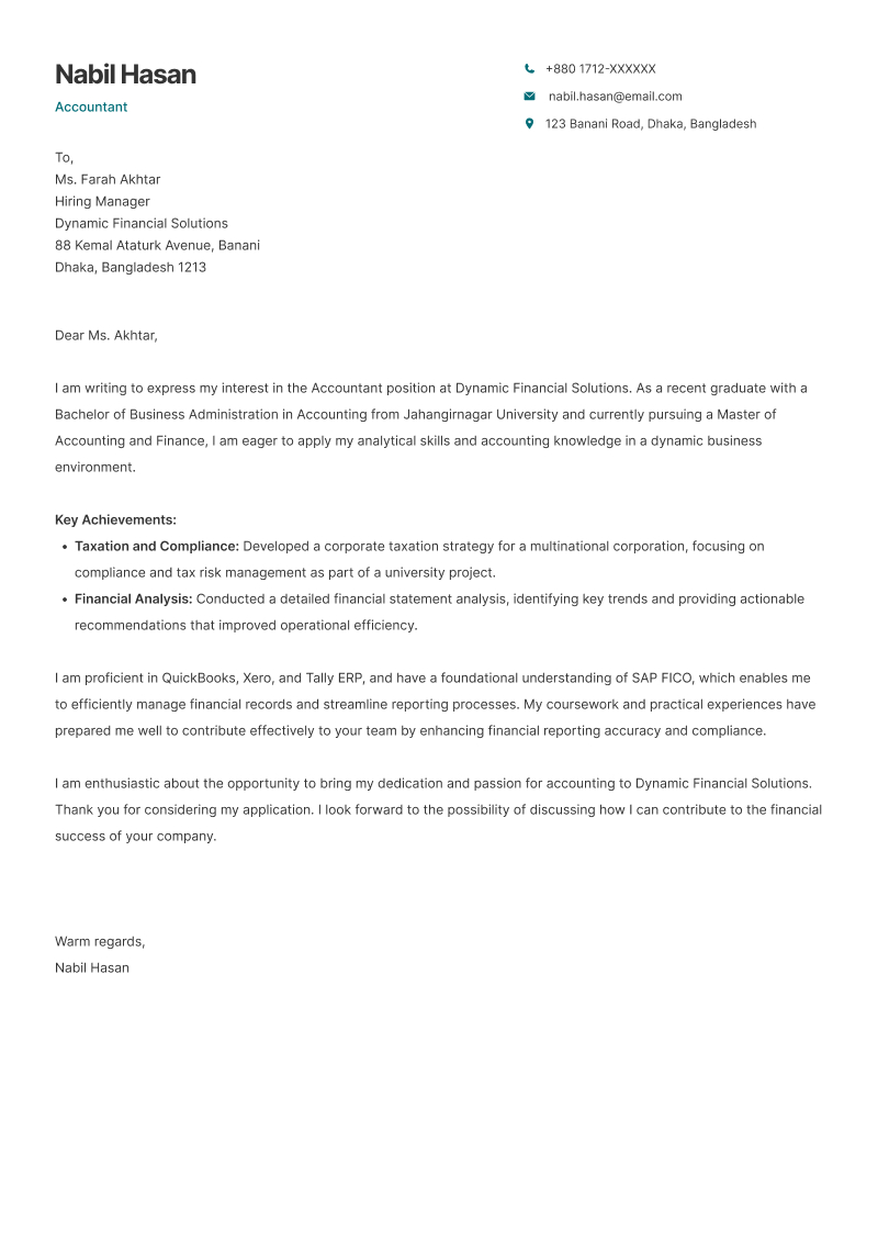 Fresher Cover Letter Example cover-letter example